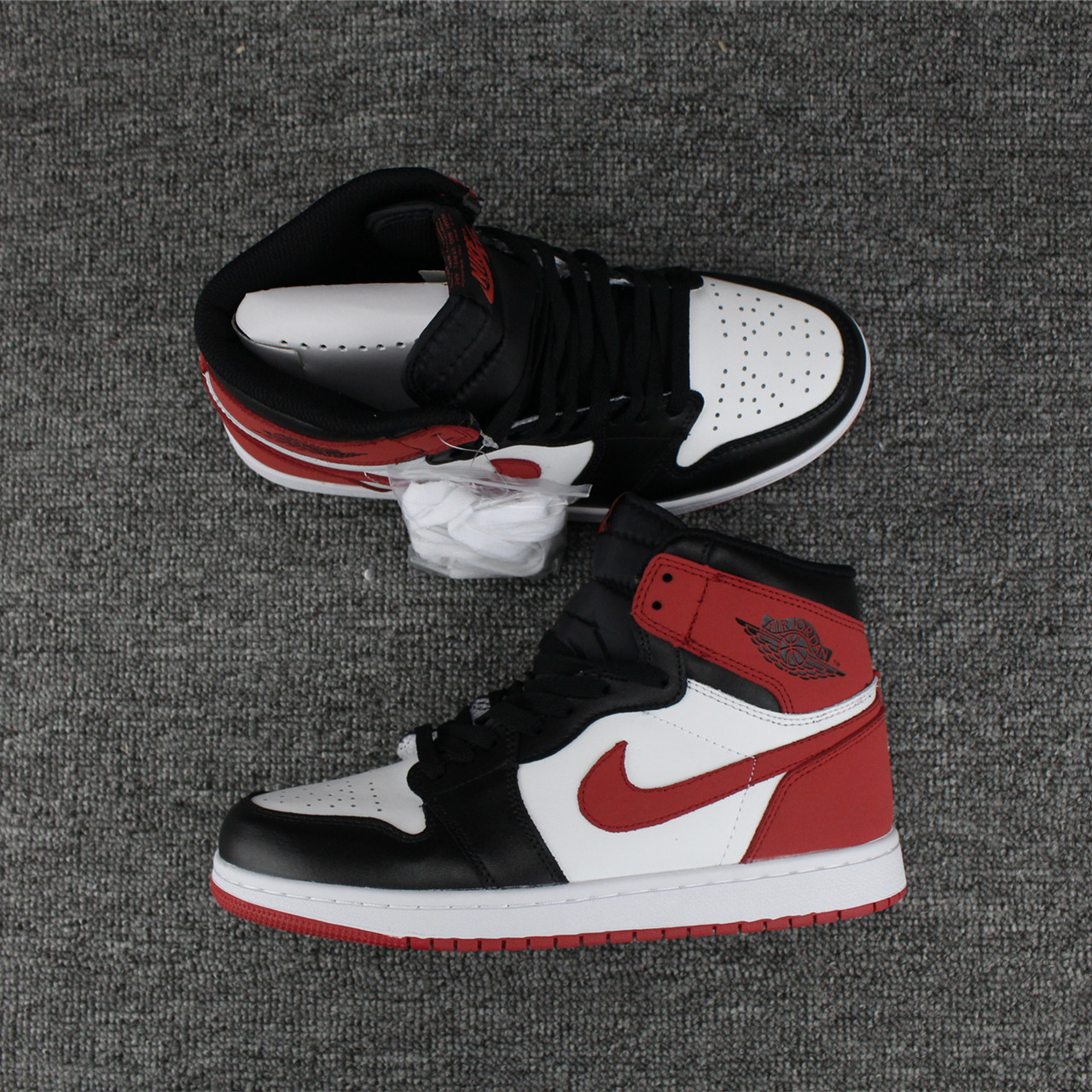 jordan air jordan 1 retro high - Blanco Negro Rojo