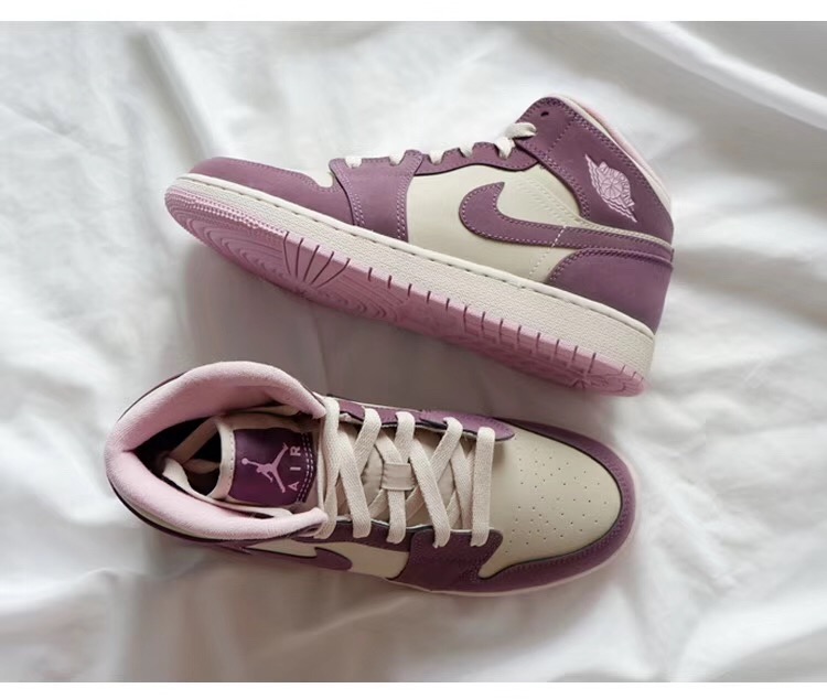 jordan air jordan 1 retro mid - Blanco Morado
