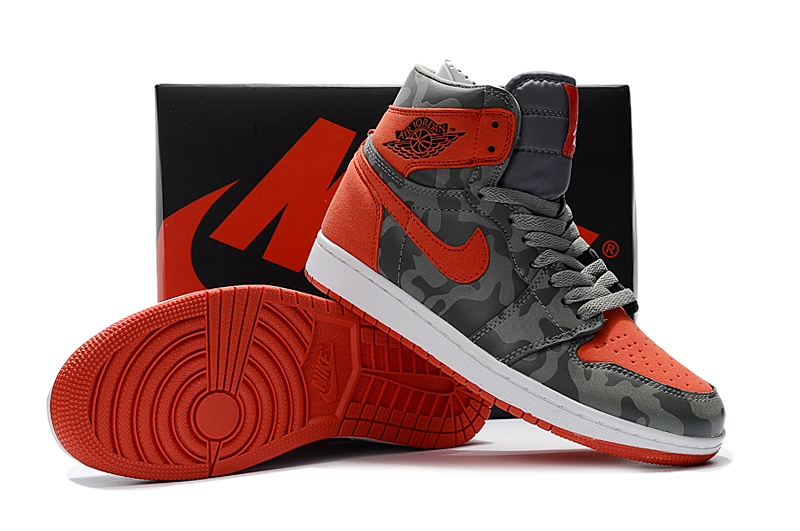 jordan air jordan 1 retro high - Gris Rojo