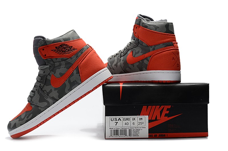 jordan air jordan 1 retro high - Gris Rojo