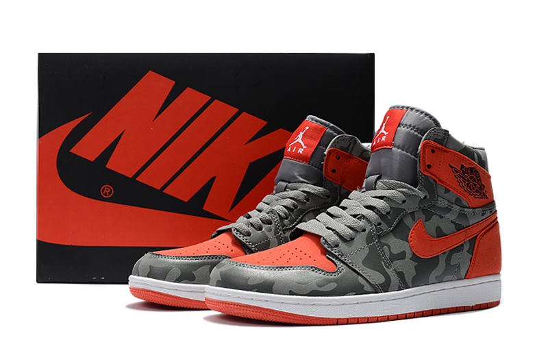 jordan air jordan 1 retro high - Gris Rojo