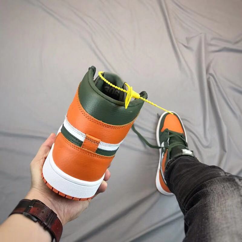 jordan air jordan 1 retro high - Naranjo Verde Blanco