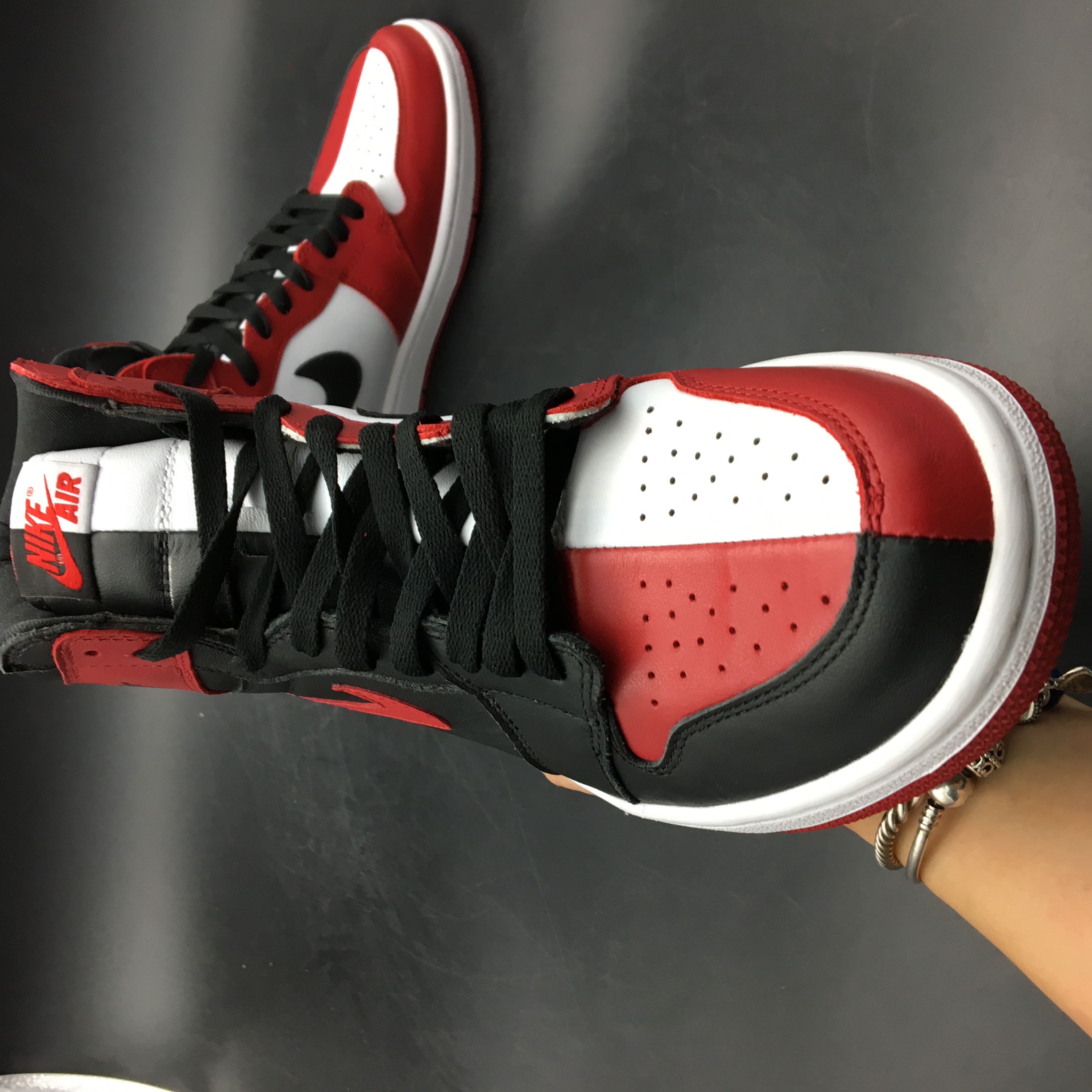 jordan air jordan 1 retro high - Negro Blanco Rojo