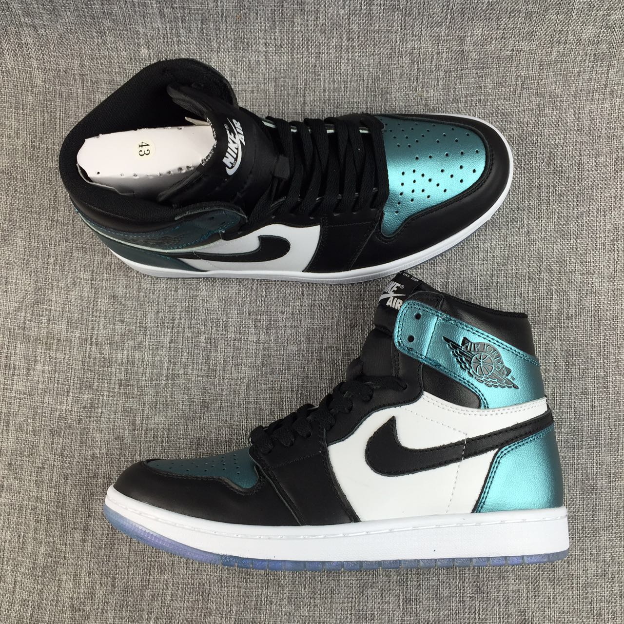 jordan air jordan 1 retro high - Negro Celeste Blanco