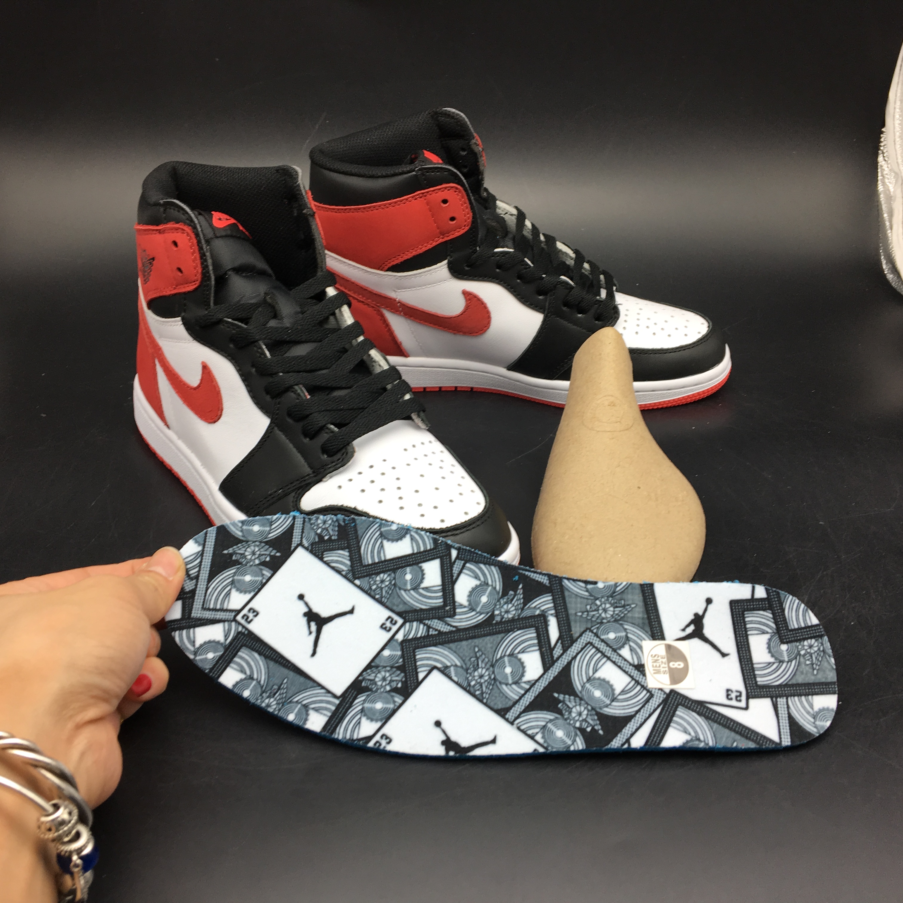jordan air jordan 1 retro high - Negro Rojo Blanco