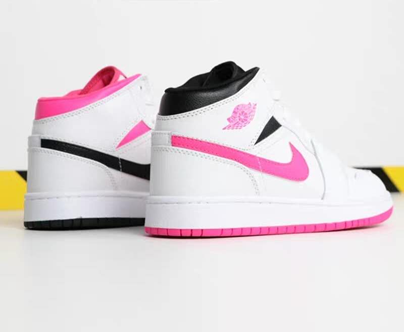 jordan air jordan 1 retro mid - Blanco Rosado Negro