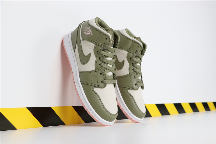 jordan air jordan 1 retro mid - Blanco Verde