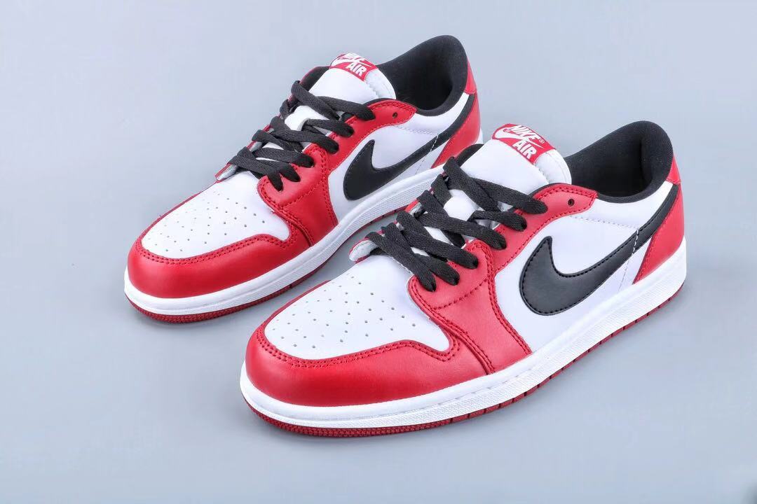 jordan air jordan 1 retro low - Blanco Negro Rojo