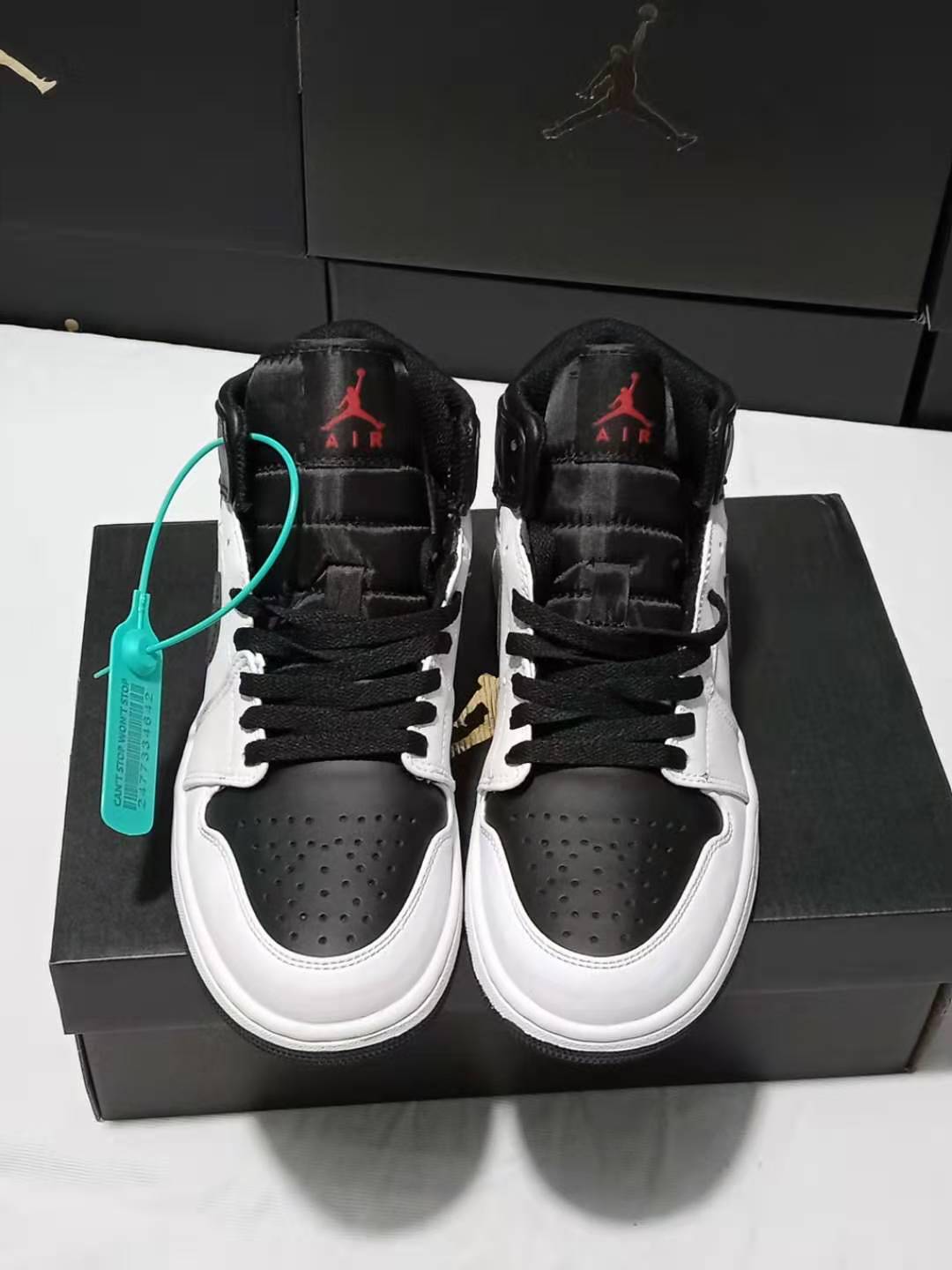 jordan air jordan 1 retro mid - Blanco Negro