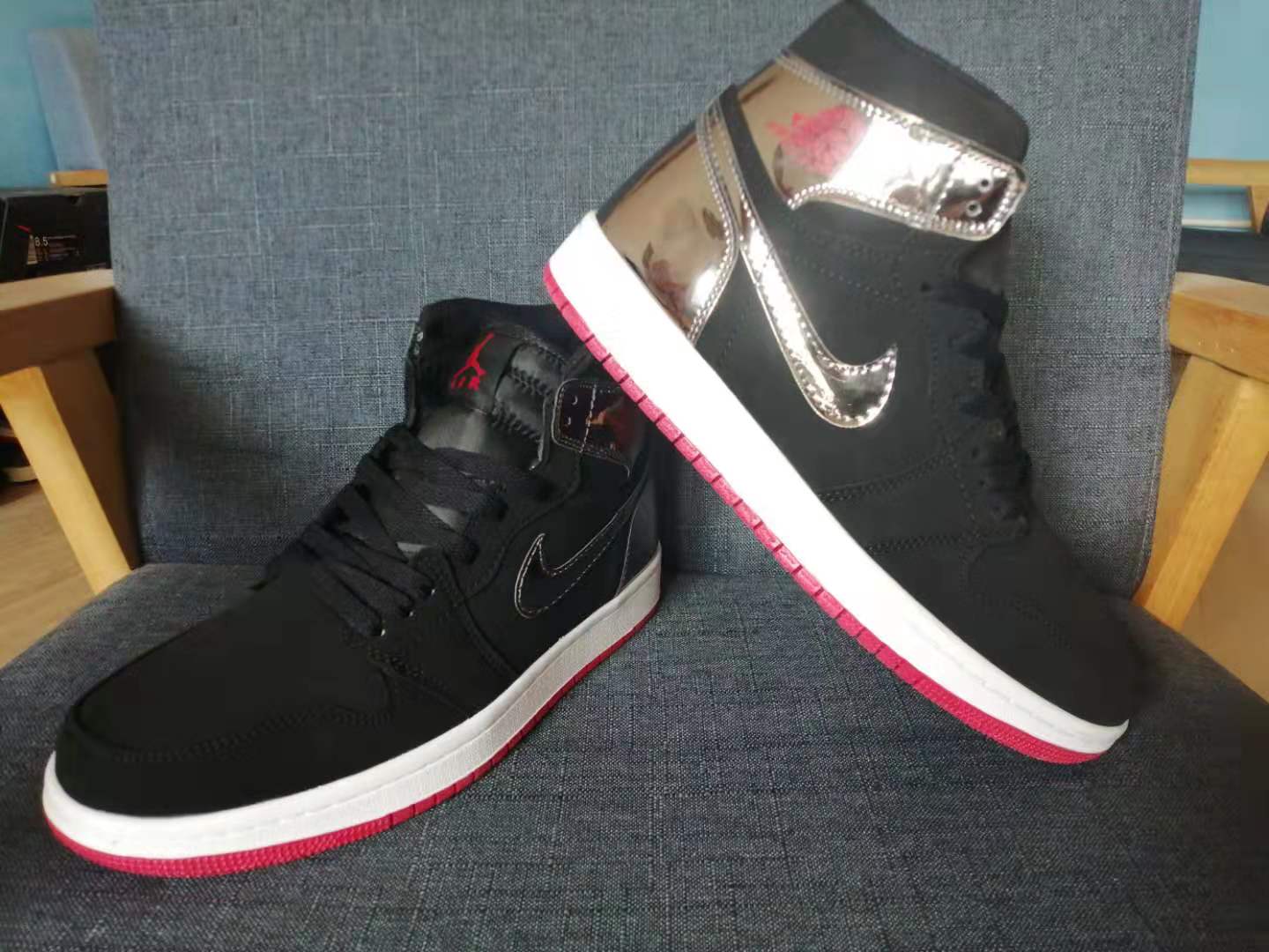 jordan air jordan 1 retro high - Negro Plateado