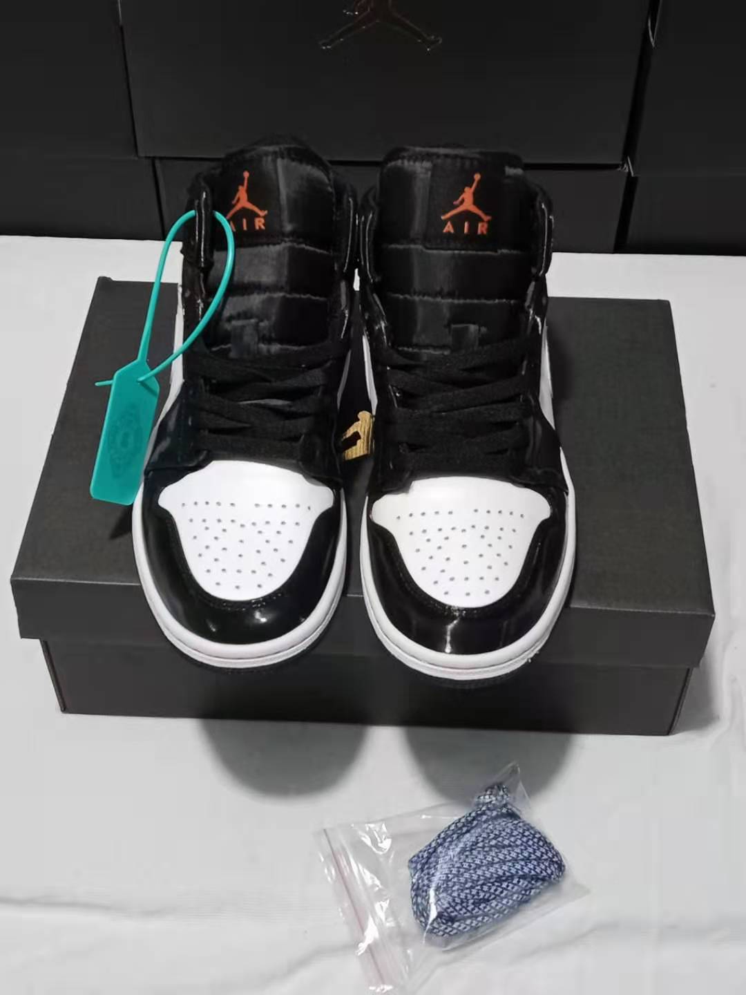 jordan air jordan 1 retro mid - Blanco Negro Azul