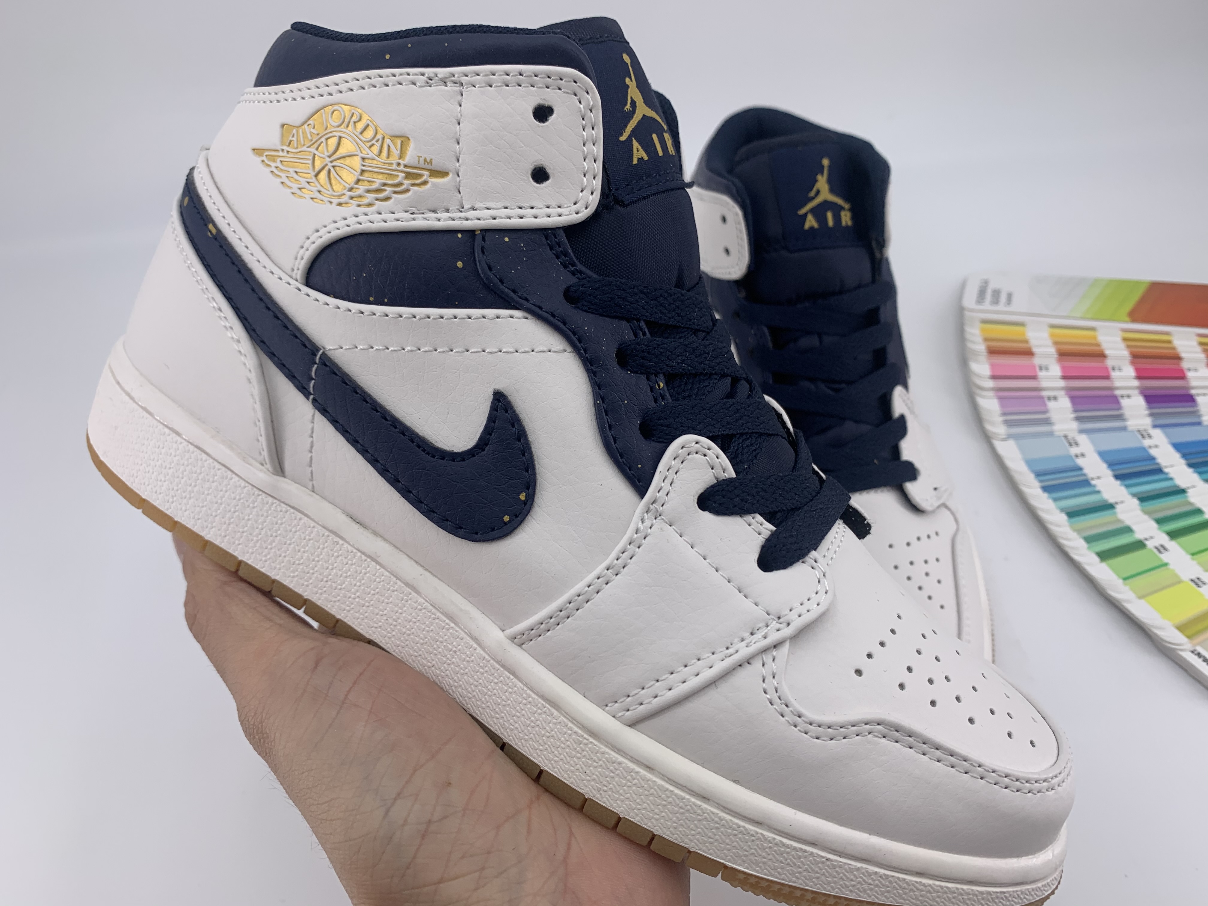 jordan air jordan 1 retro mid - Blanco Azul