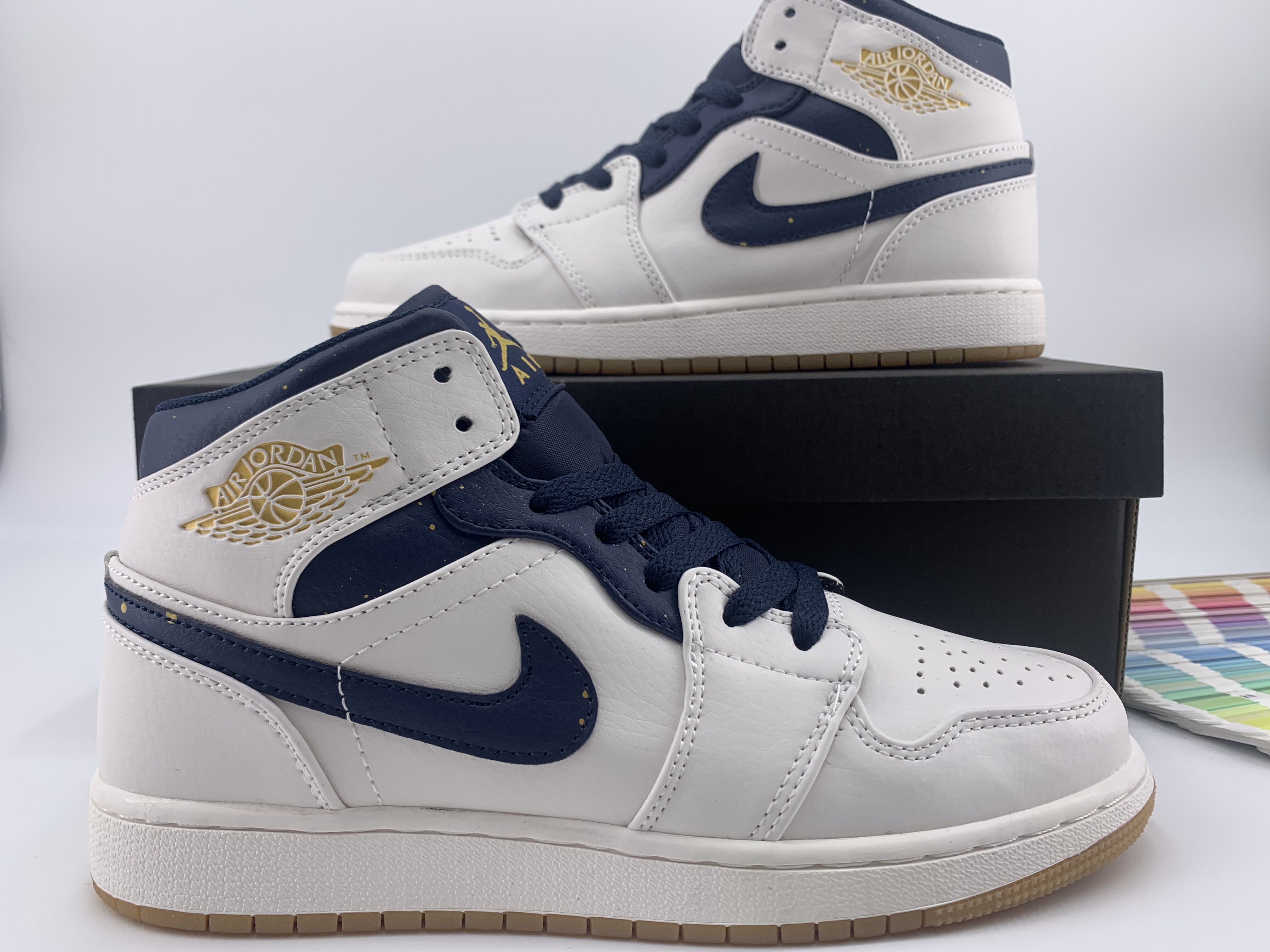 jordan air jordan 1 retro mid - Blanco Azul