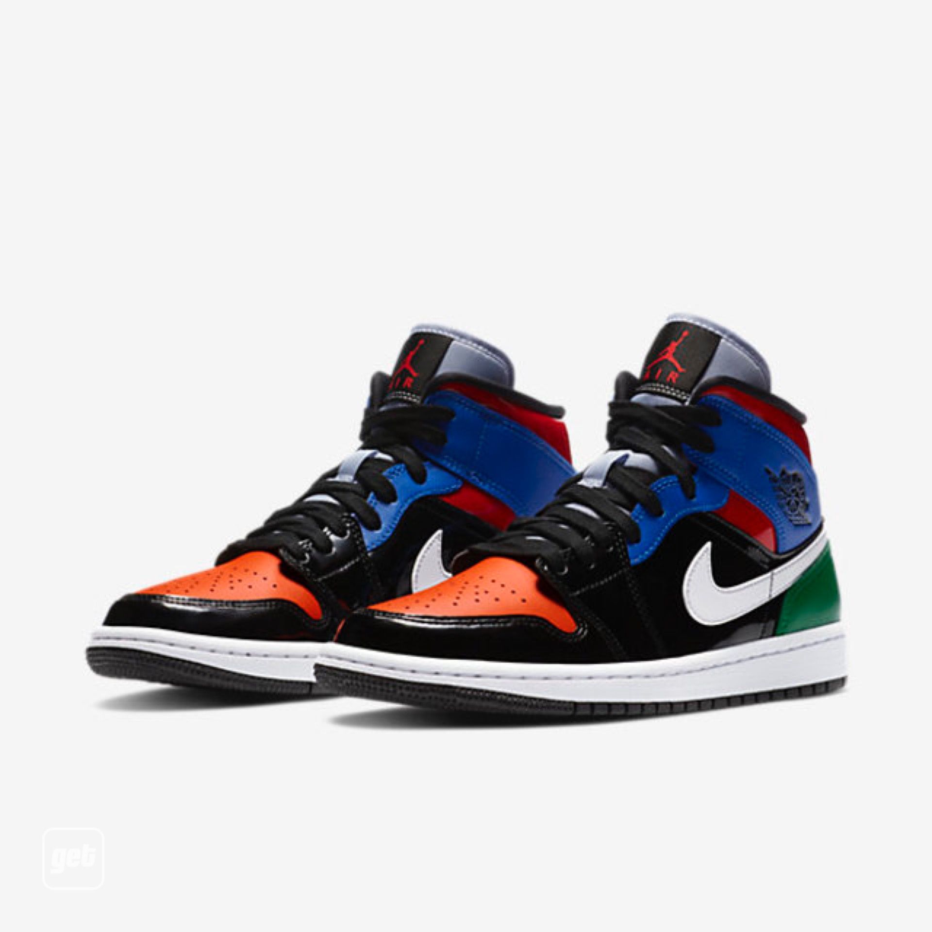 jordan air jordan 1 retro mid - Blanco Negro Arcoiris