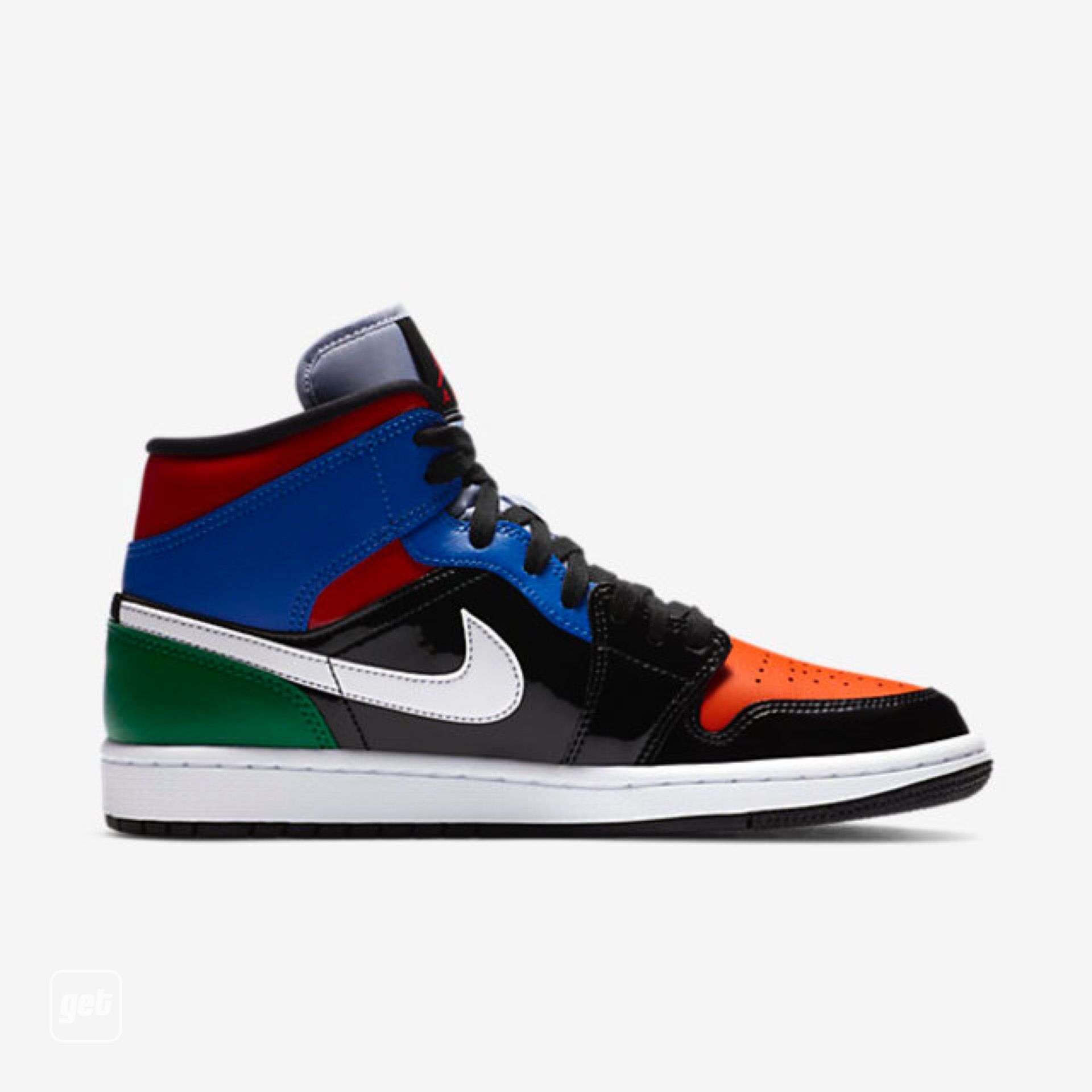 jordan air jordan 1 retro mid - Blanco Negro Arcoiris