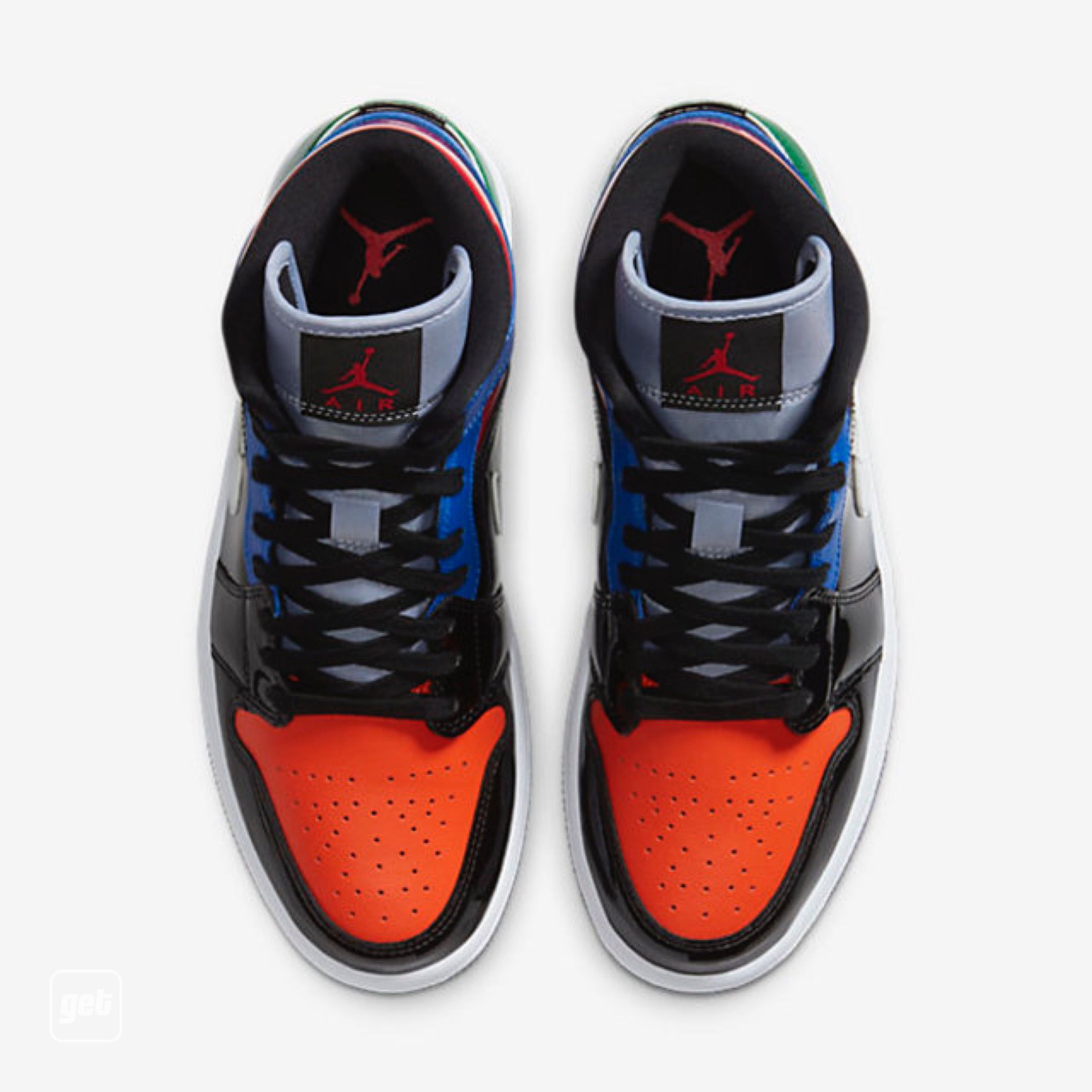 jordan air jordan 1 retro mid - Blanco Negro Arcoiris