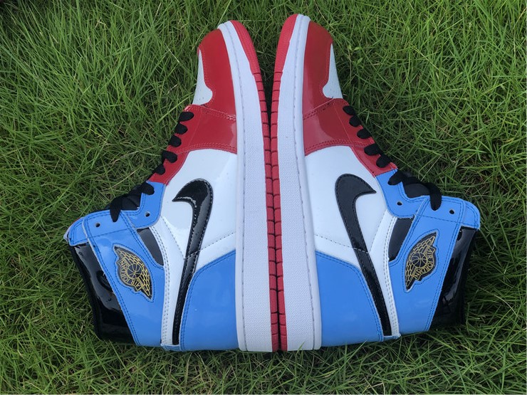 jordan air jordan 1 retro high - Celeste Blanco Rojo Negro