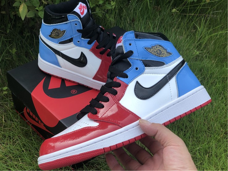 jordan air jordan 1 retro high - Celeste Blanco Rojo Negro
