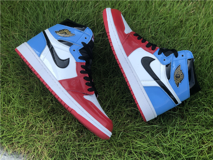 jordan air jordan 1 retro high - Celeste Blanco Rojo Negro