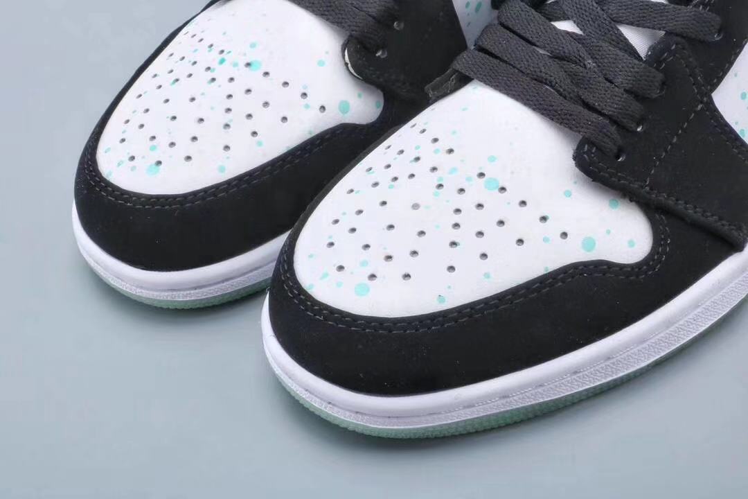 jordan air jordan 1 retro mid - Blanco Negro Menta Fluor