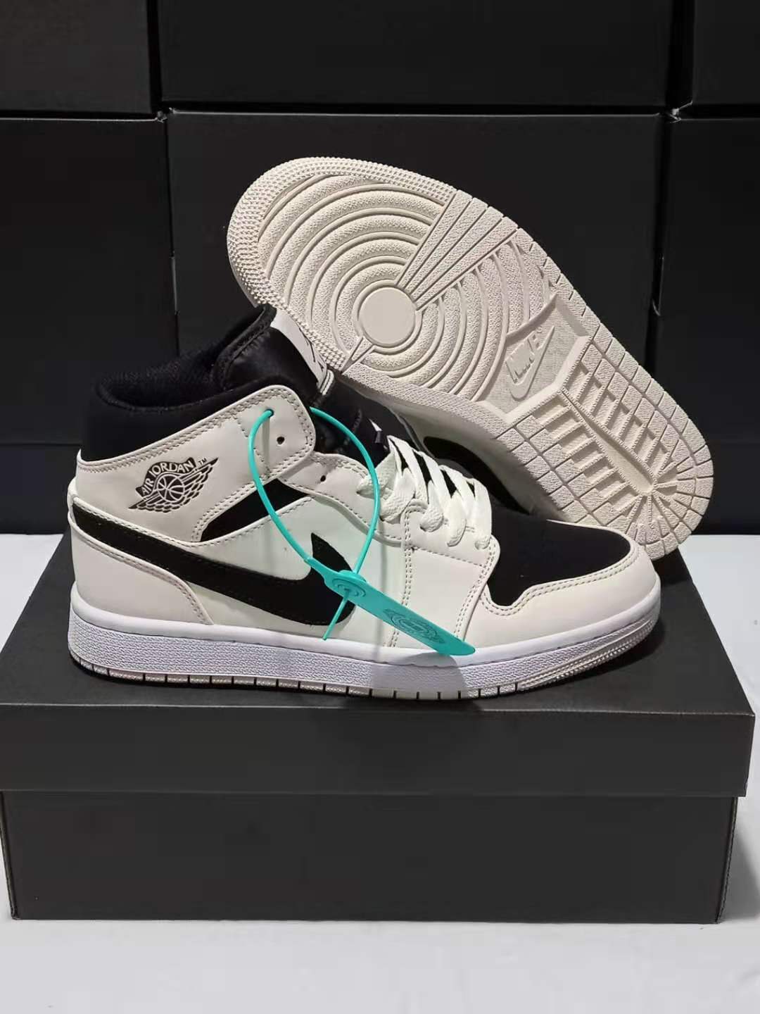 jordan air jordan 1 retro mid - Blanco Negro