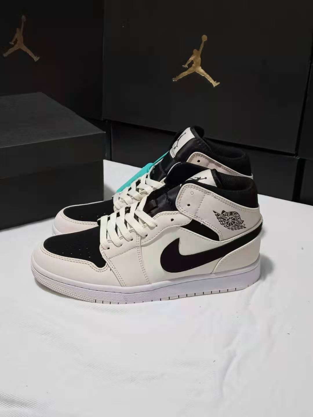 jordan air jordan 1 retro mid - Blanco Negro