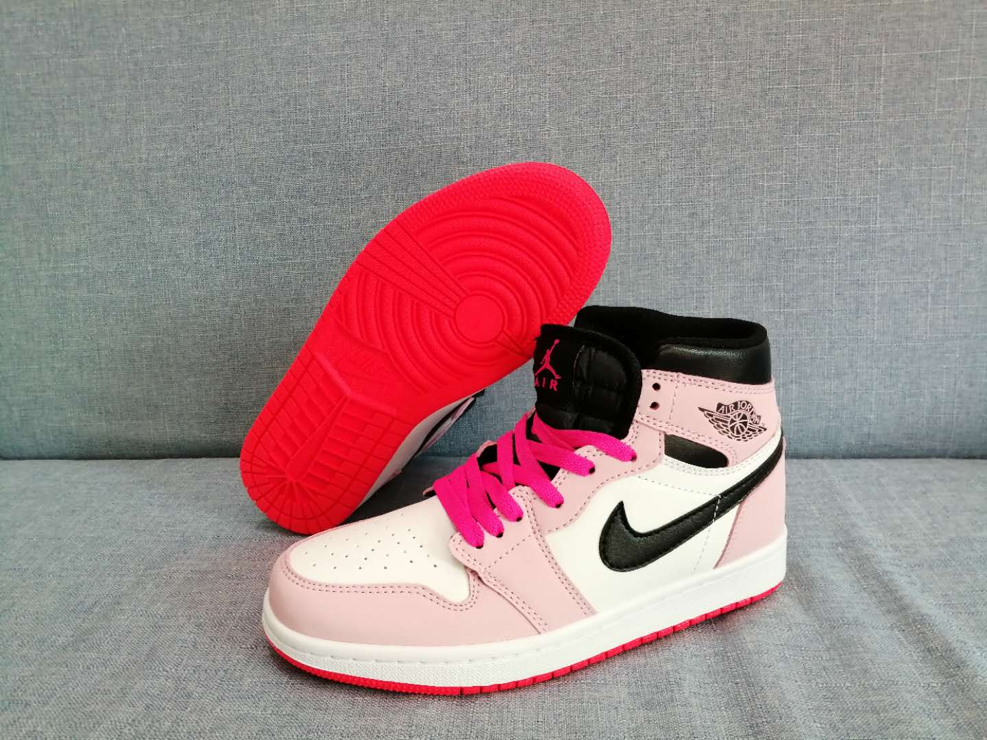 jordan air jordan 1 retro high - Rosado Blanco Negro
