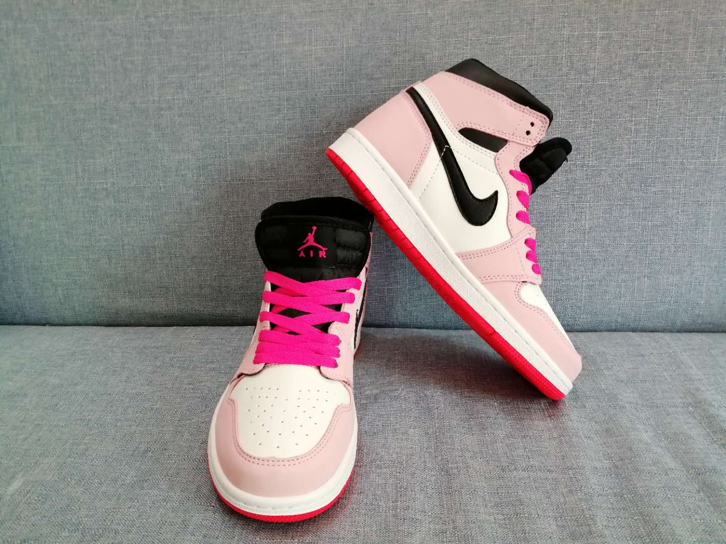 jordan air jordan 1 retro high - Rosado Blanco Negro