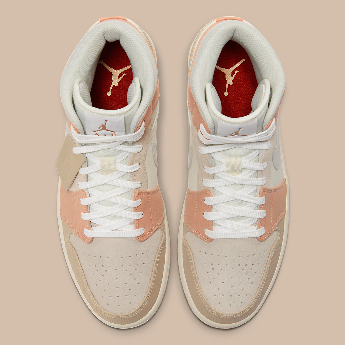 jordan air jordan 1 retro mid - Cafe Gris Blanco