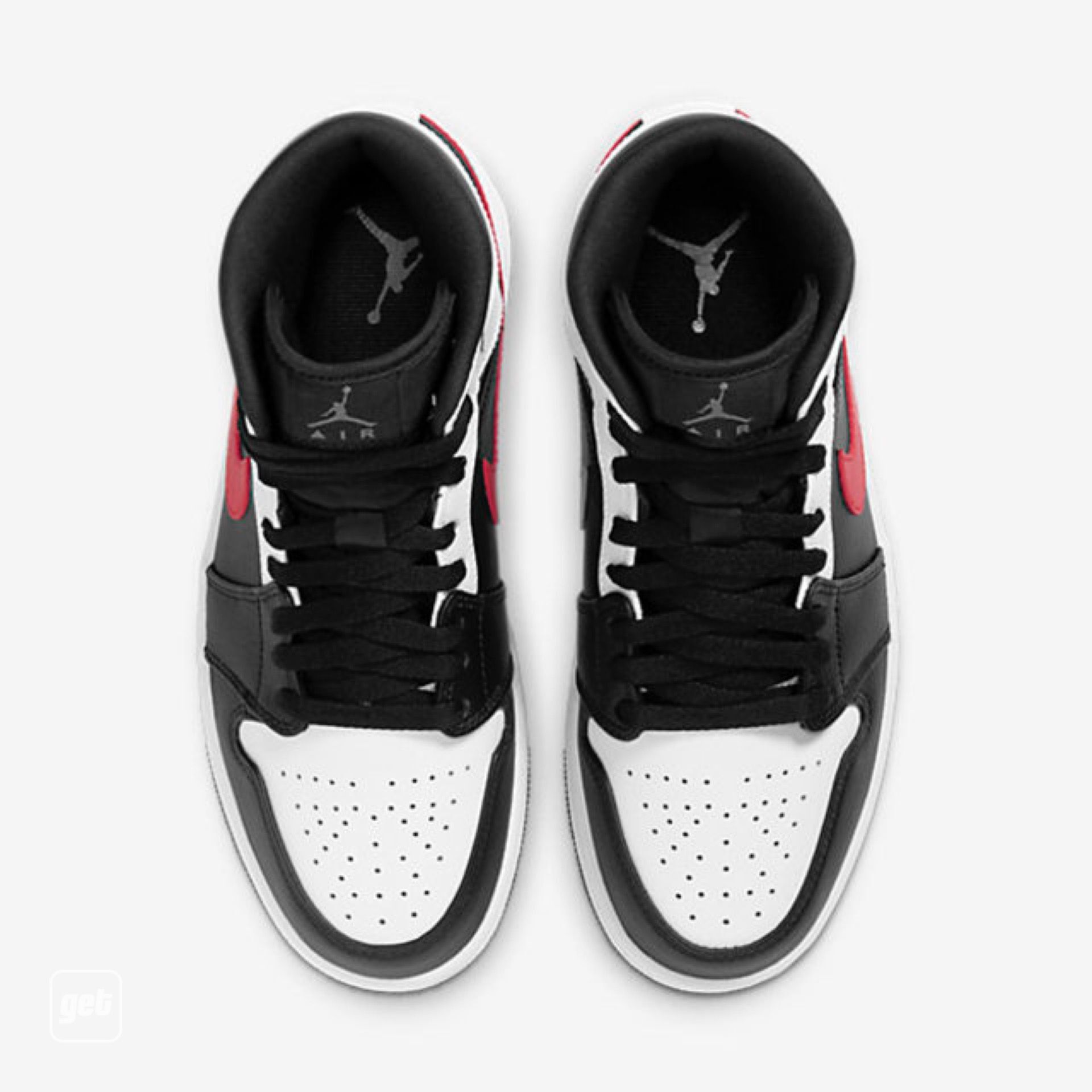 jordan air jordan 1 retro mid - Blanco Rojo Negro