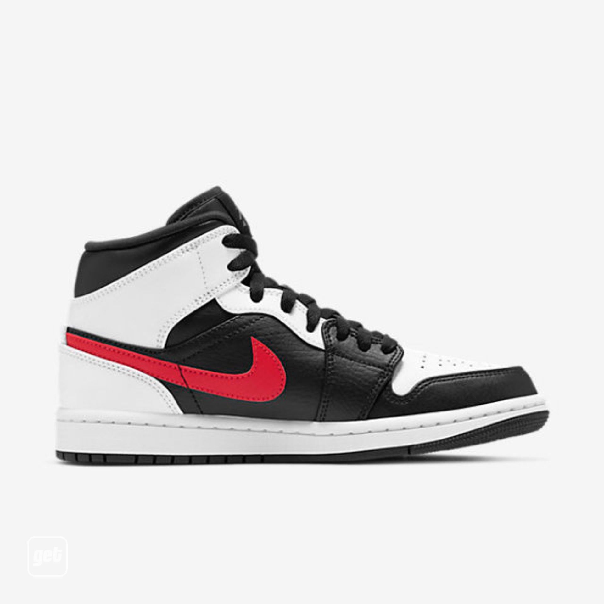 jordan air jordan 1 retro mid - Blanco Rojo Negro