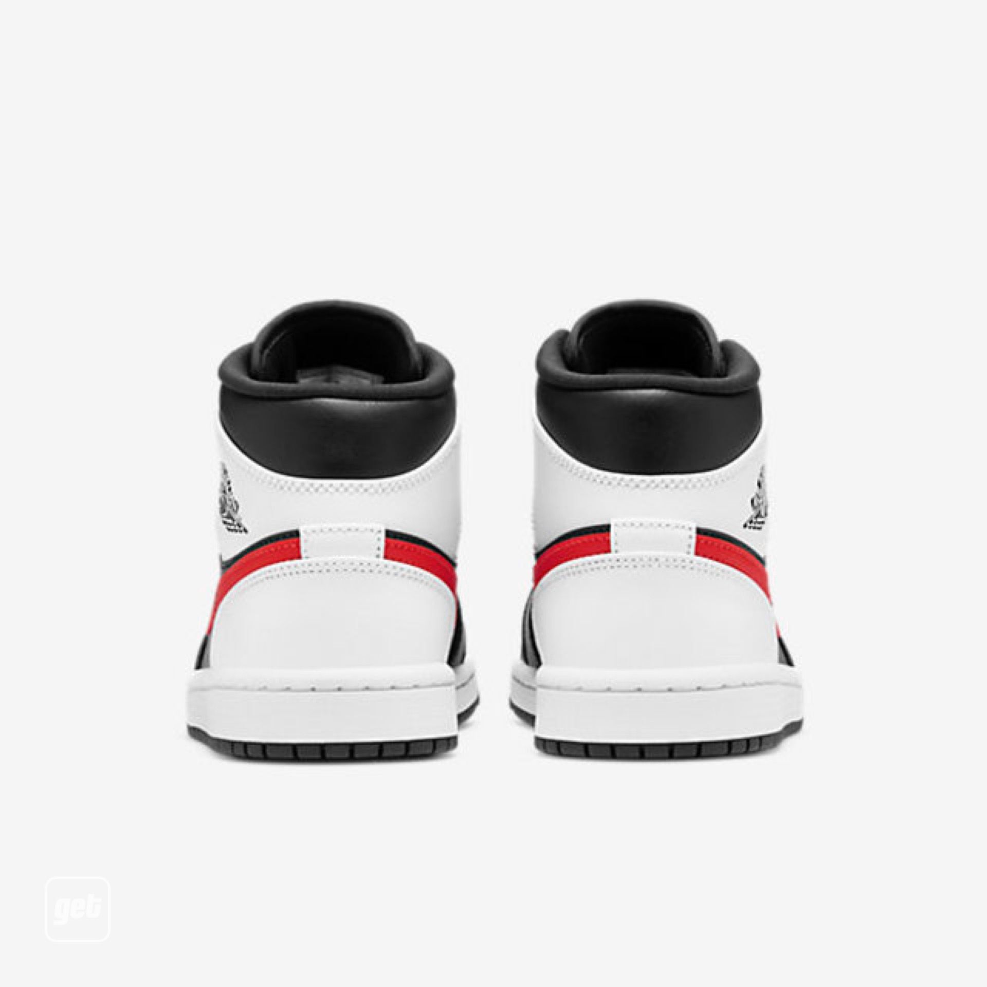 jordan air jordan 1 retro mid - Blanco Rojo Negro