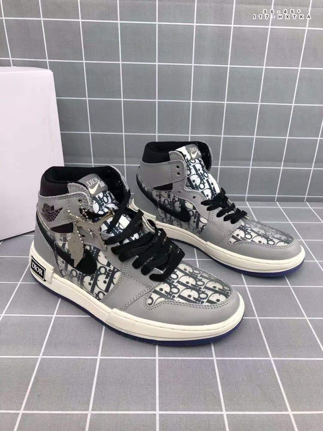 jordan air jordan 1 retro high - Blanco Negro Gris