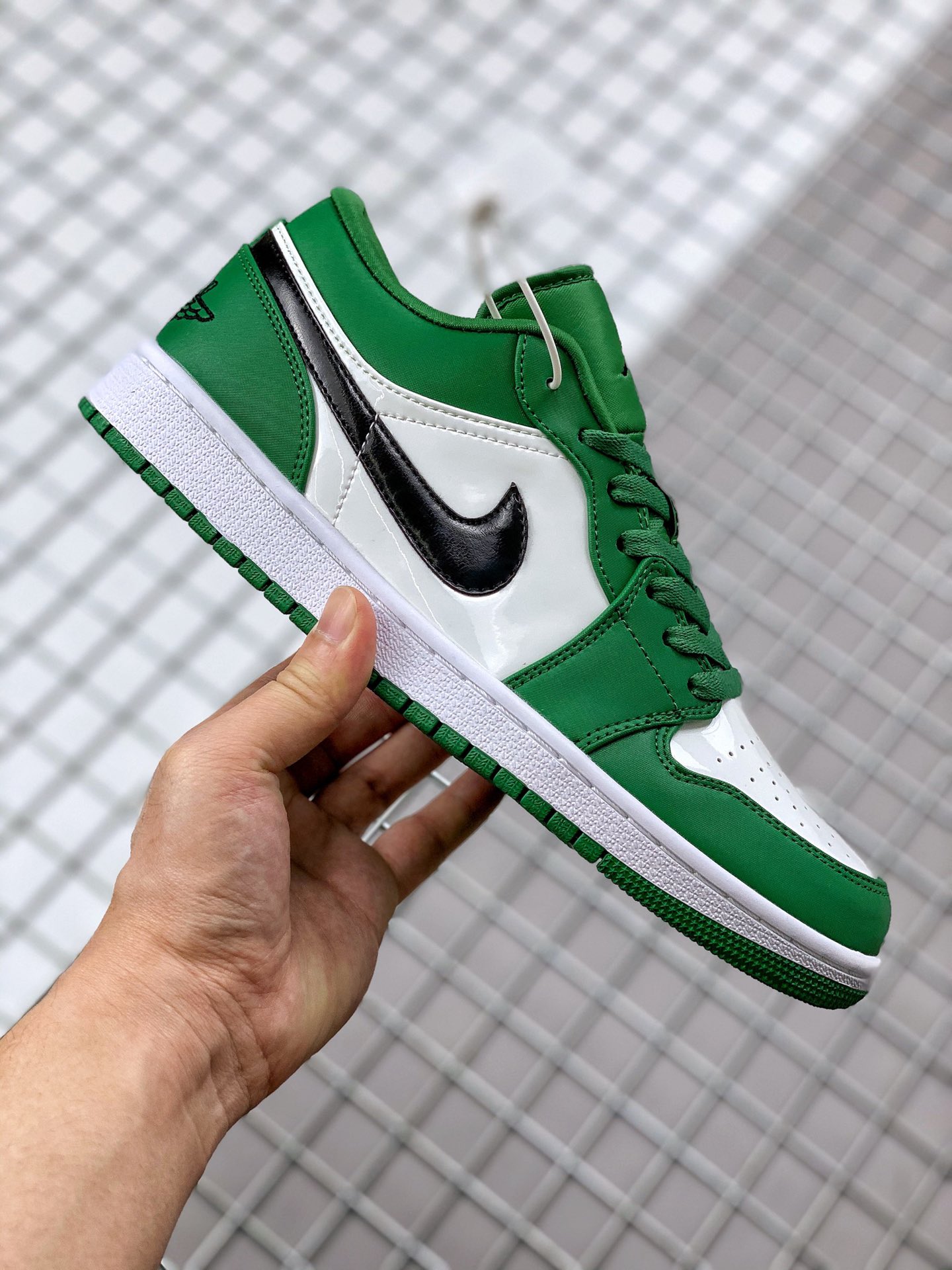 jordan air jordan 1 retro low - Verde Negro Blanco