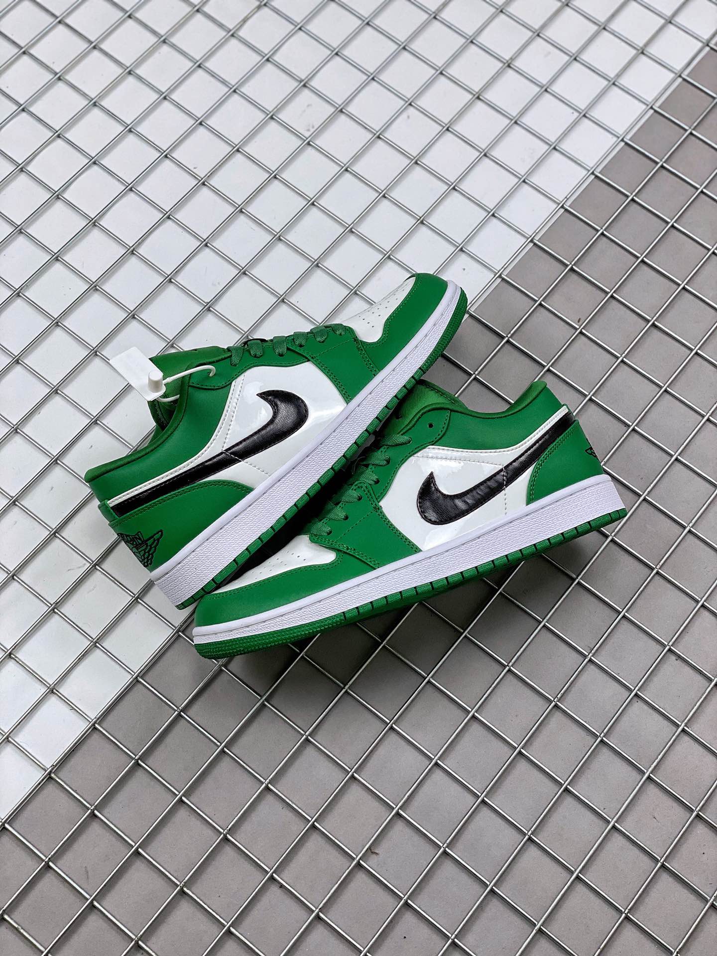 jordan air jordan 1 retro low - Verde Negro Blanco
