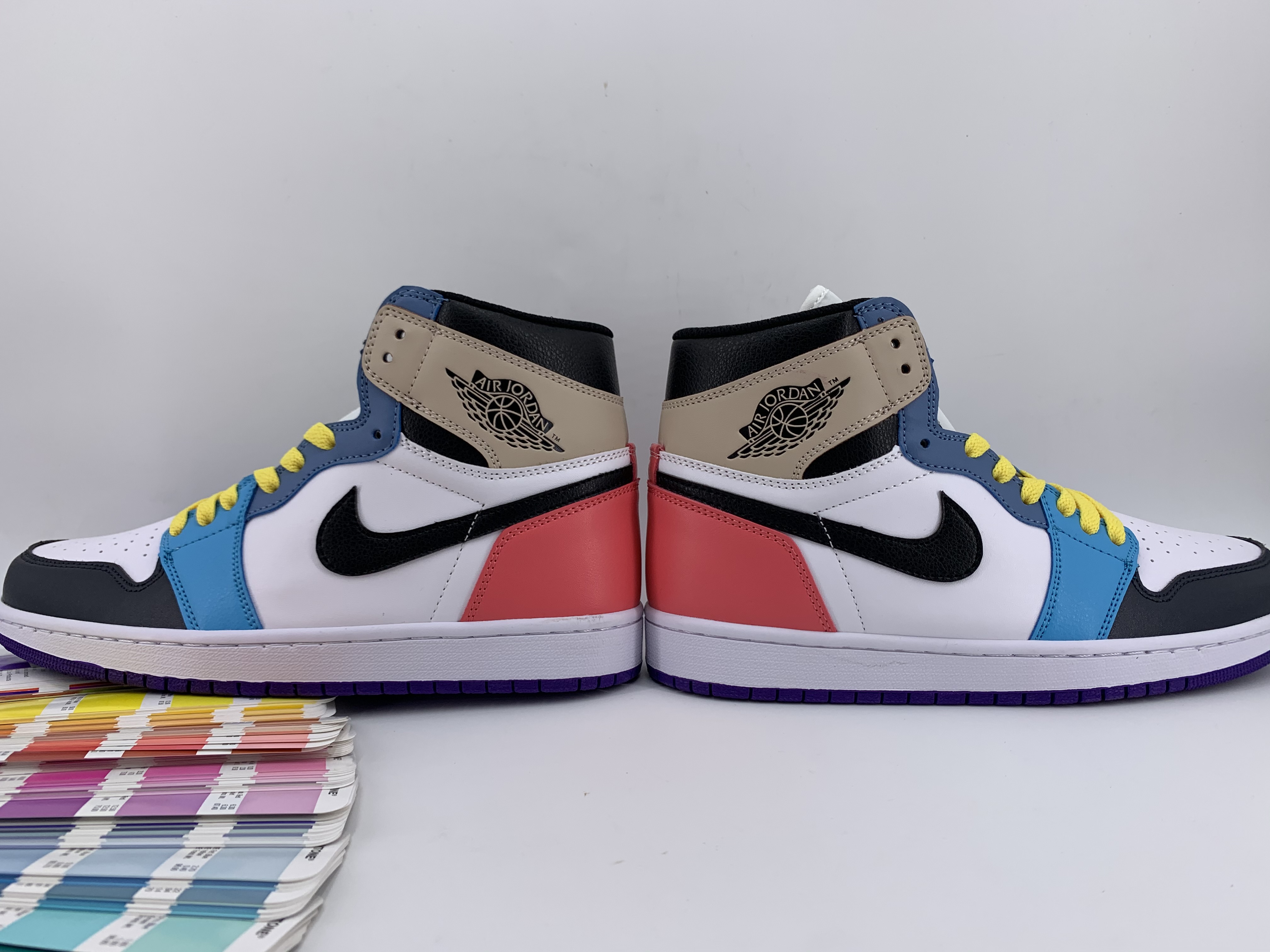 jordan air jordan 1 retro high - Blanco Negro Celeste Azul Rosado Cafe
