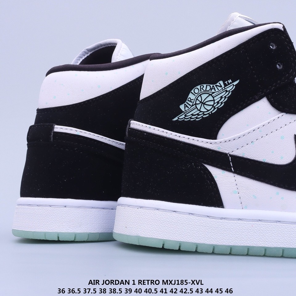 jordan air jordan 1 retro mid - Blanco Negro Fluor