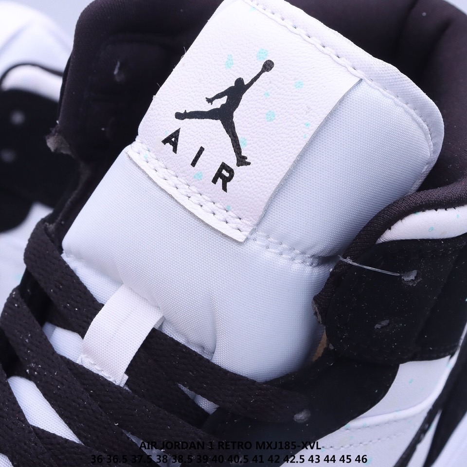 jordan air jordan 1 retro mid - Blanco Negro Fluor