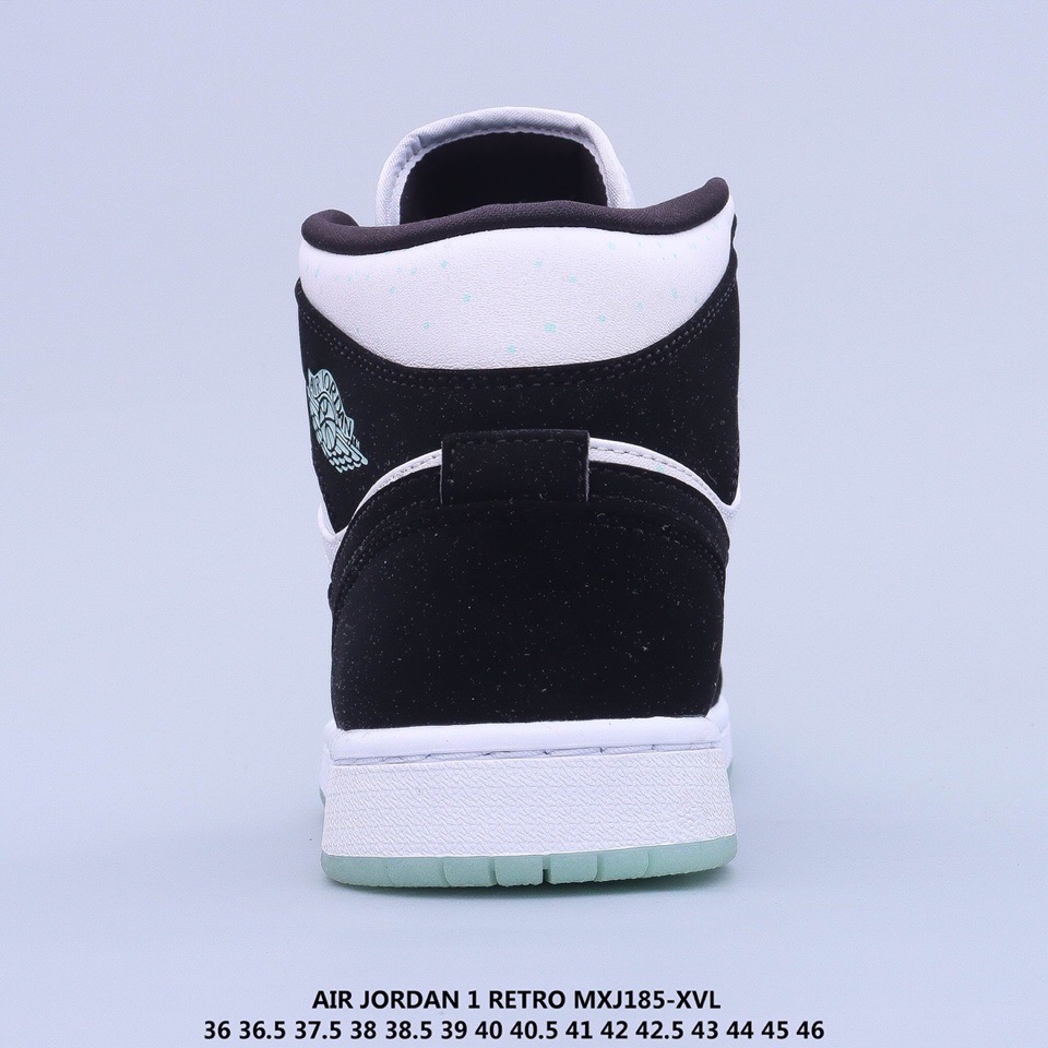 jordan air jordan 1 retro mid - Blanco Negro Fluor