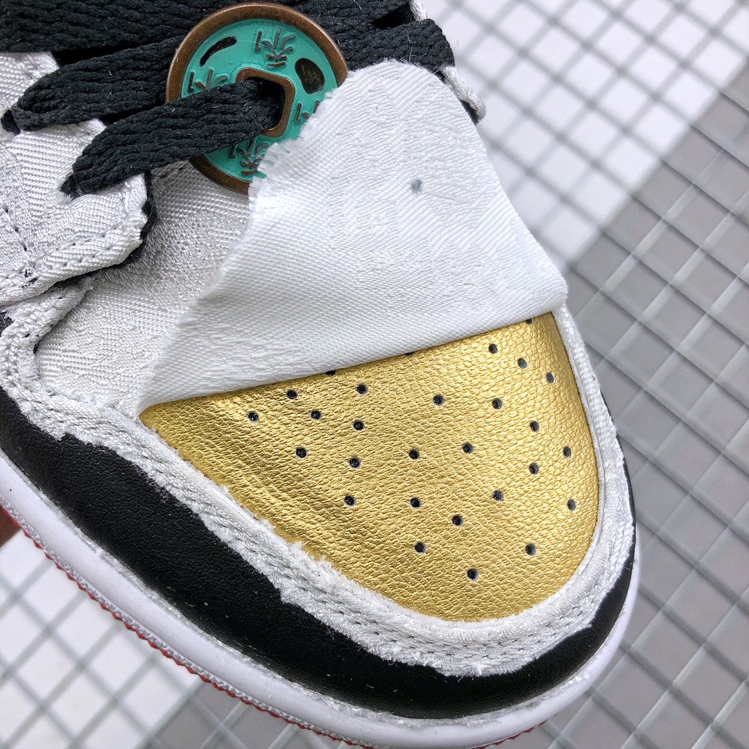 jordan air jordan 1 retro mid - Dorado Negro Blanco