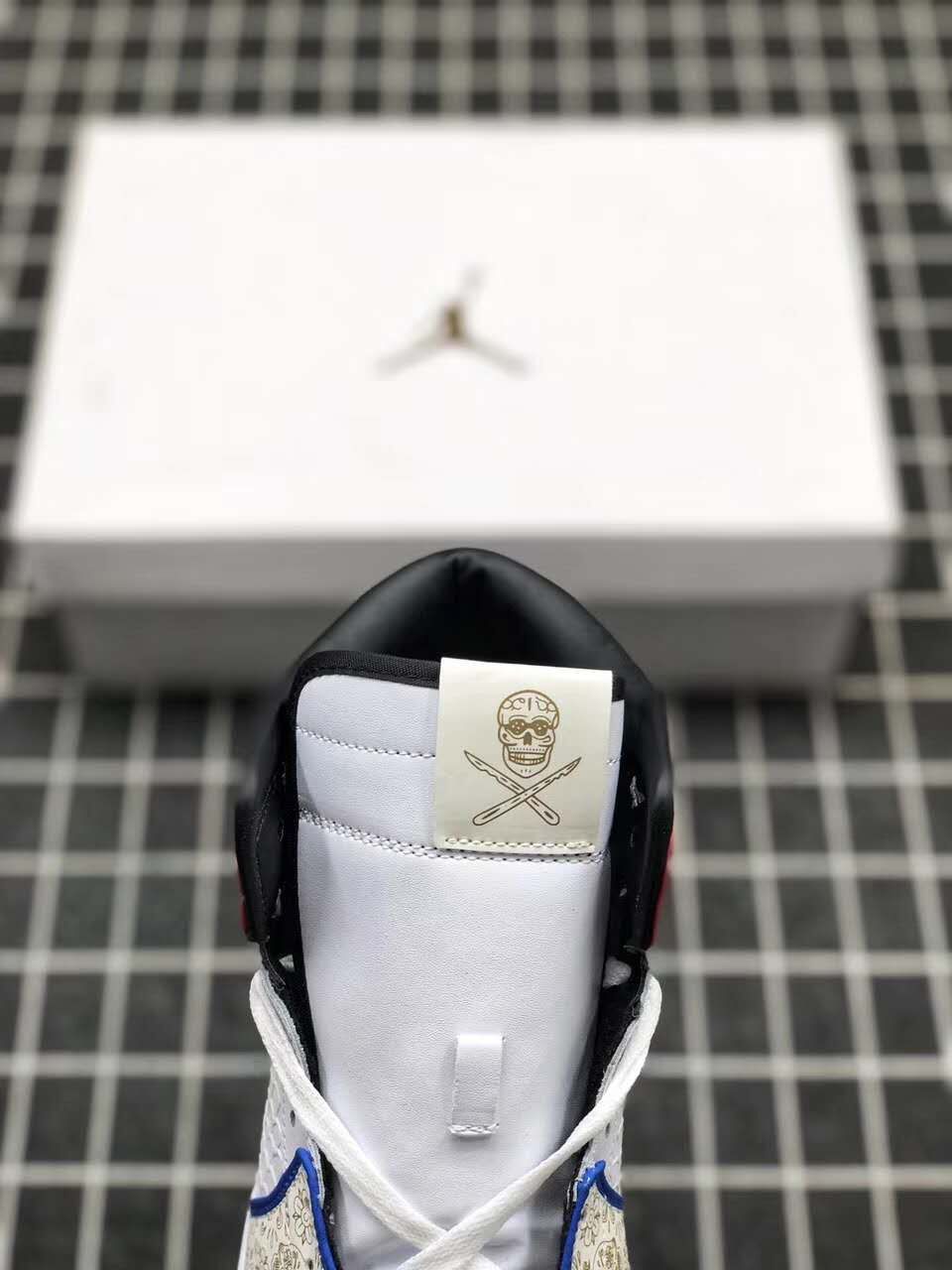 jordan air jordan 1 retro mid - Blanco Negro Rojo Amarillo Azul Dorado
