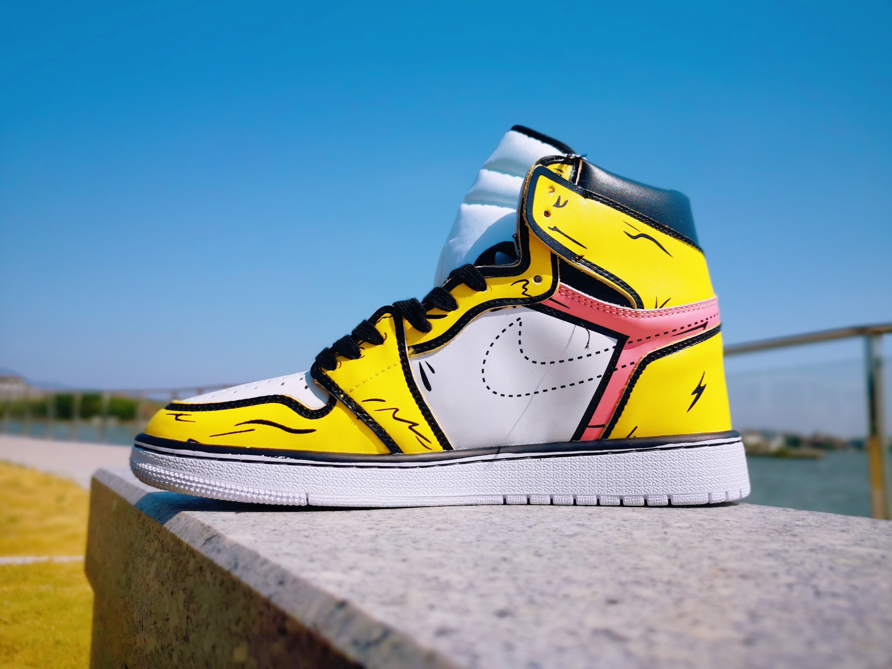 jordan air jordan 1 retro high - Amarillo Negro Naranjo Blanco