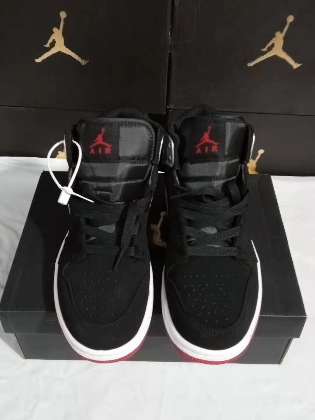 jordan air jordan 1 retro mid - Negro Plateado