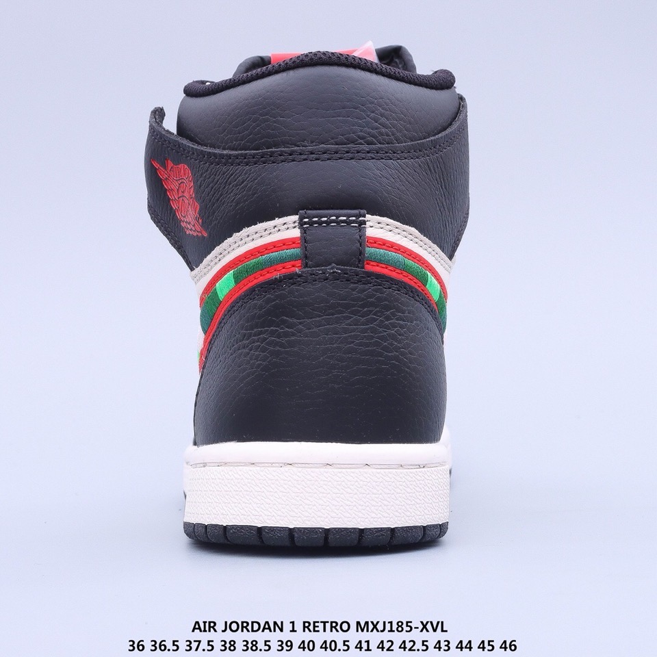 jordan air jordan 1 retro high - Blanco Negro Rojo Verde