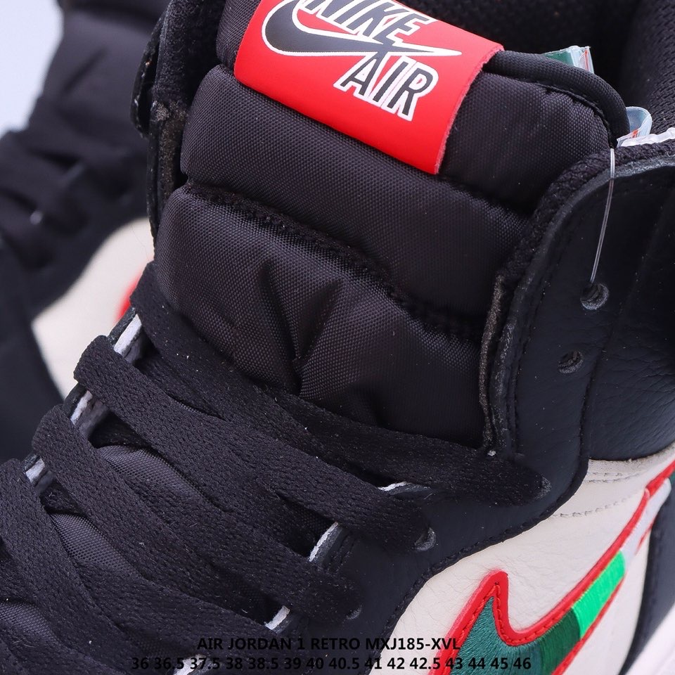 jordan air jordan 1 retro high - Blanco Negro Rojo Verde