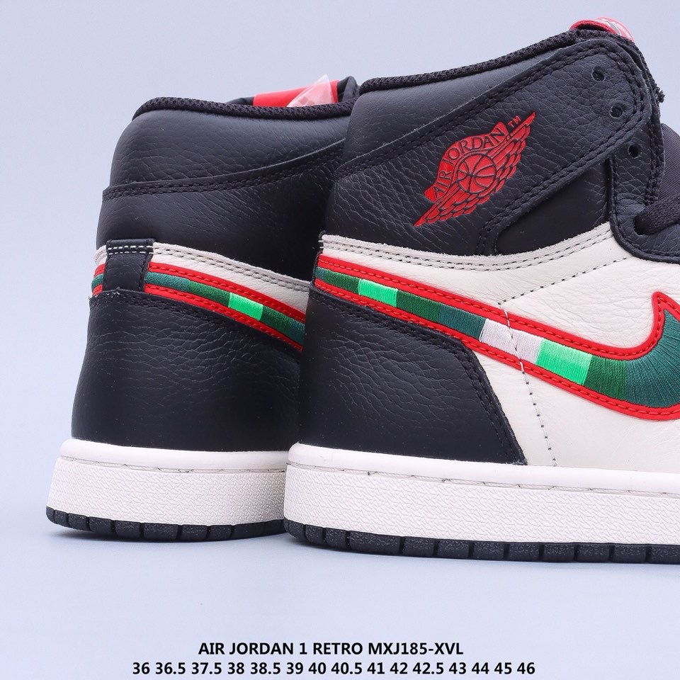 jordan air jordan 1 retro high - Blanco Negro Rojo Verde