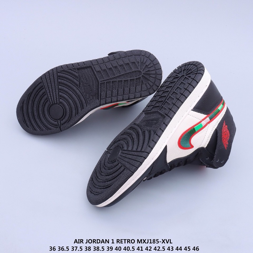 jordan air jordan 1 retro high - Blanco Negro Rojo Verde