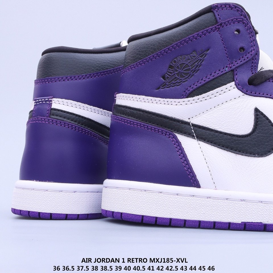 jordan air jordan 1 retro high - Blanco Morado Negro