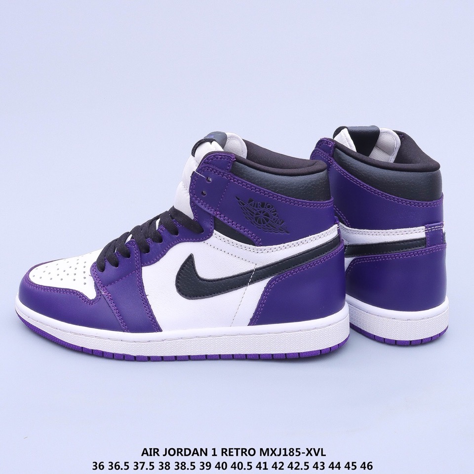 jordan air jordan 1 retro high - Blanco Morado Negro