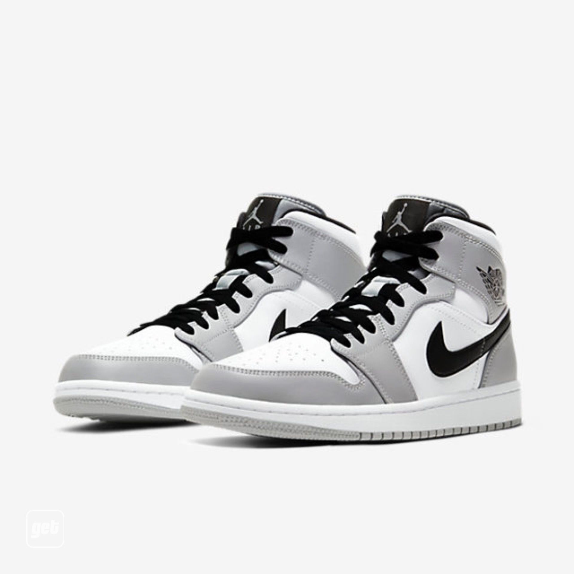 jordan air jordan 1 retro mid - Blanco Negro Gris